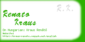 renato kraus business card