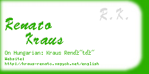 renato kraus business card